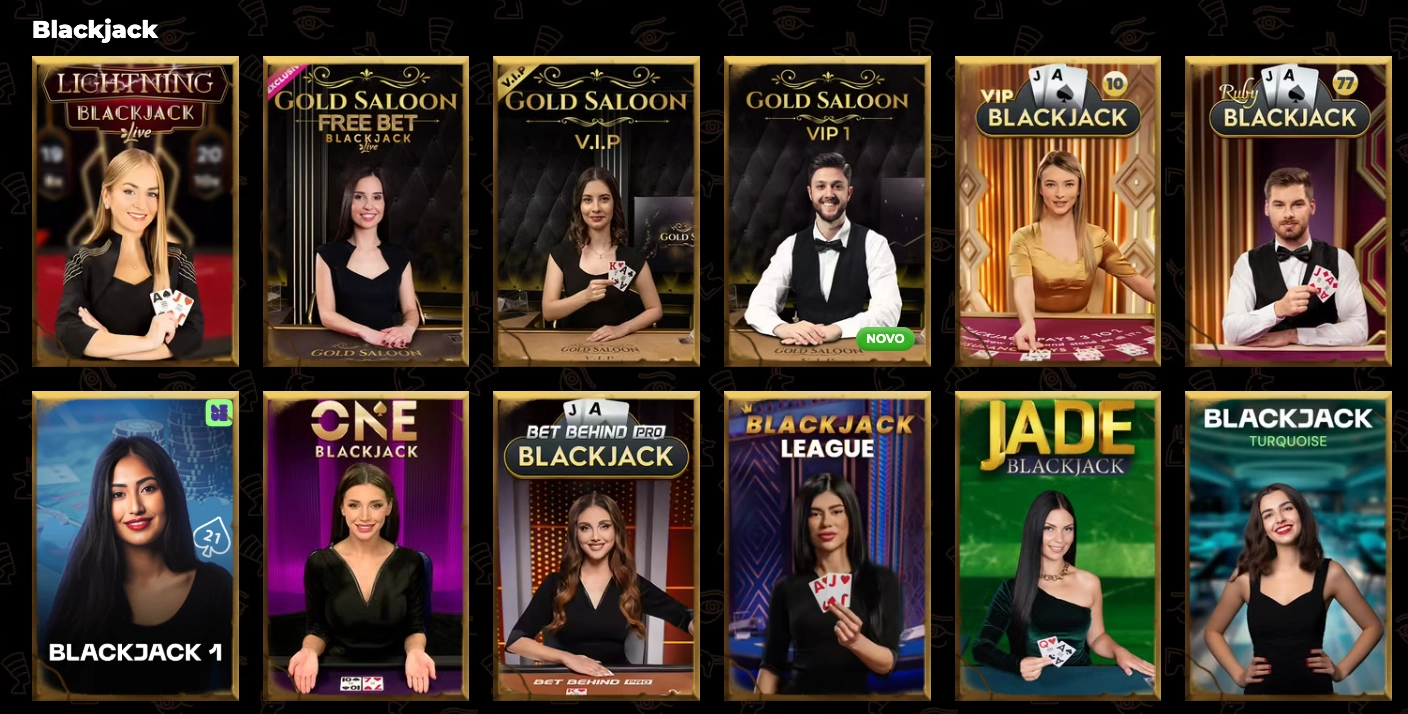 Jogos de Blackjack ao vivo no AmunRa Casino